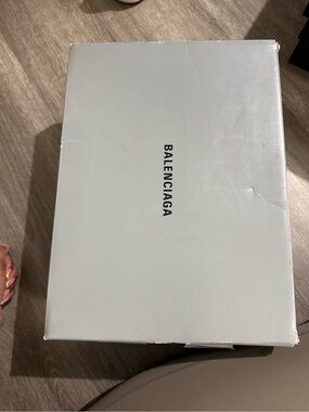 Balenciaga Silver Track Sneaker Box with Label